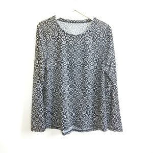 L.L. Bean Black & White Swim Rash Guard